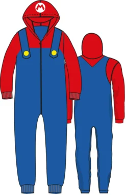 Adult Onesie costume Super Mario L