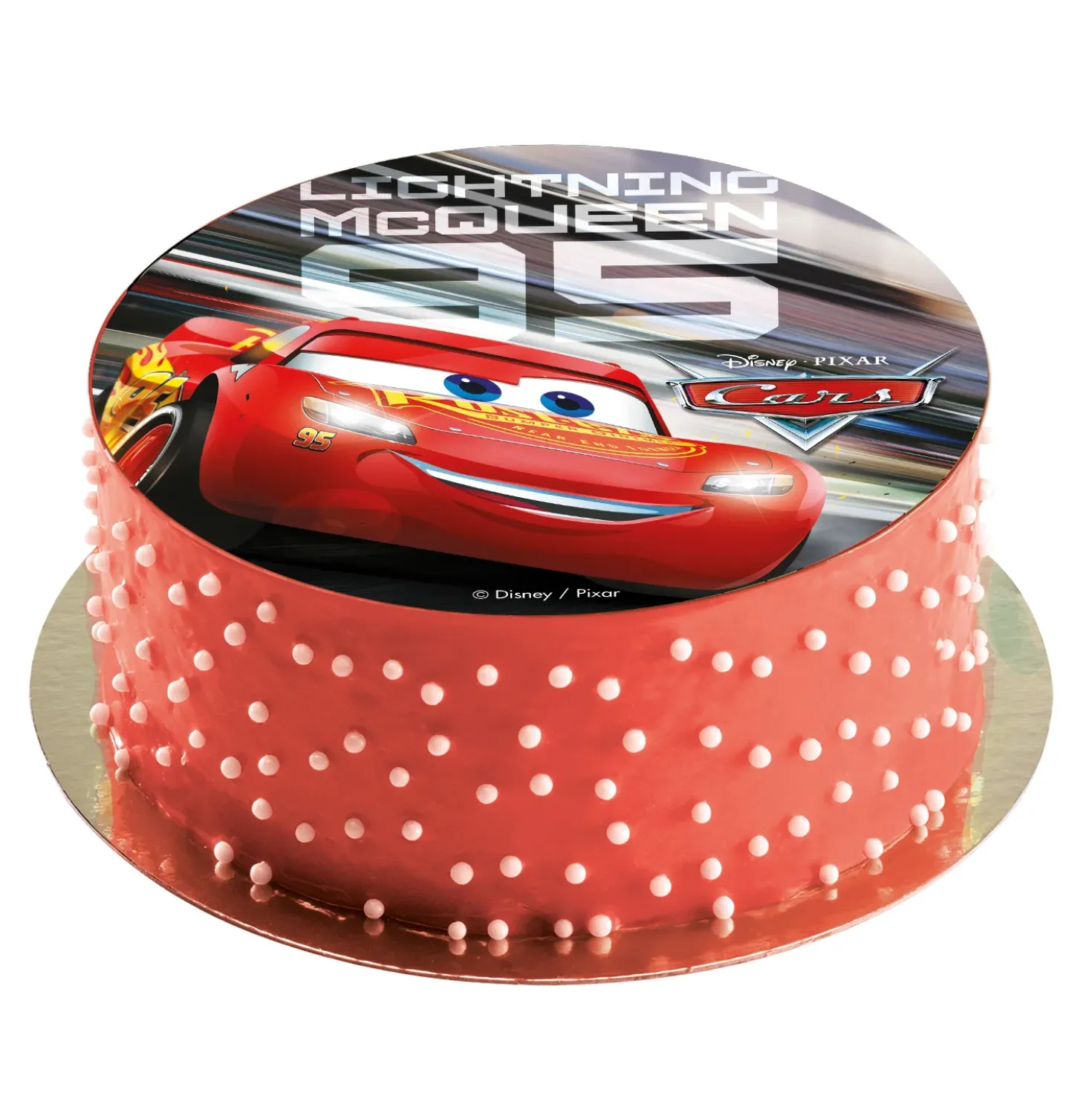 Autot Salama McQueen syötävä kakkukuva