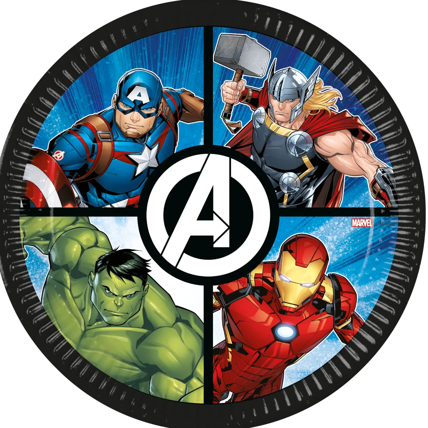 Avengers suuri pahvilautanen 23 cm 8 kpl/pkt
