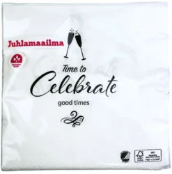 Celebrate lautasliina valkoinen 33 x 33 cm 20 kpl/pkt