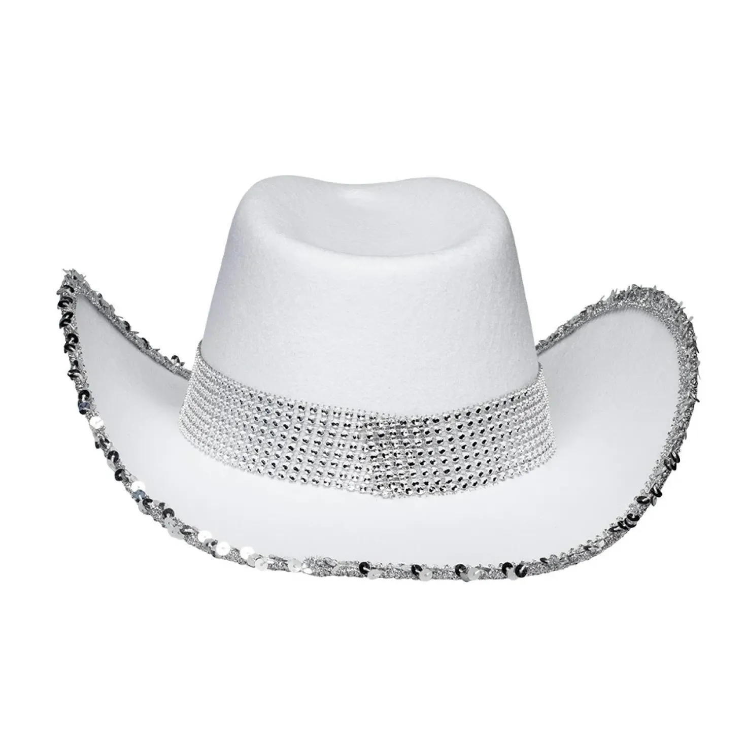 Cowboy hattu bride valkoinen