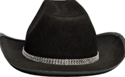Cowboy hattu musta
