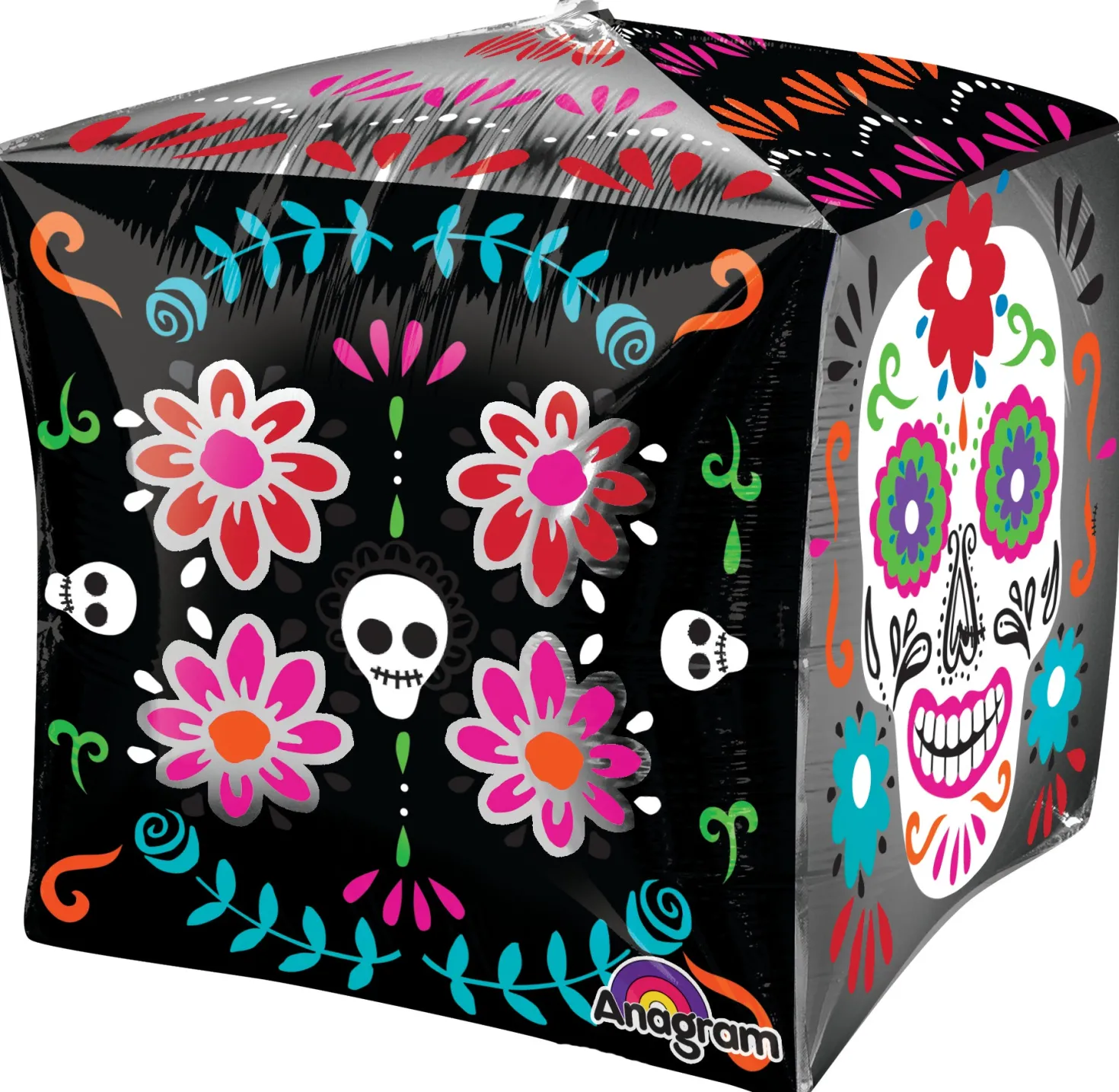 Day of the dead Skull kuutio 3D muotofoliopallo