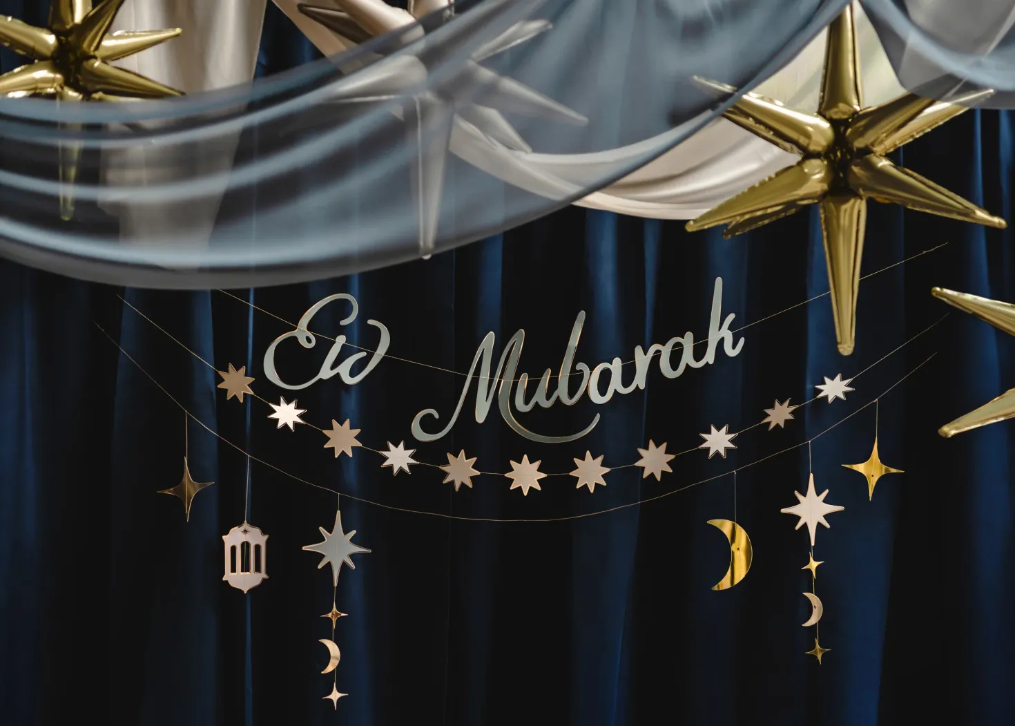 Eid Mubarak koristenauhat, pituus 2 m