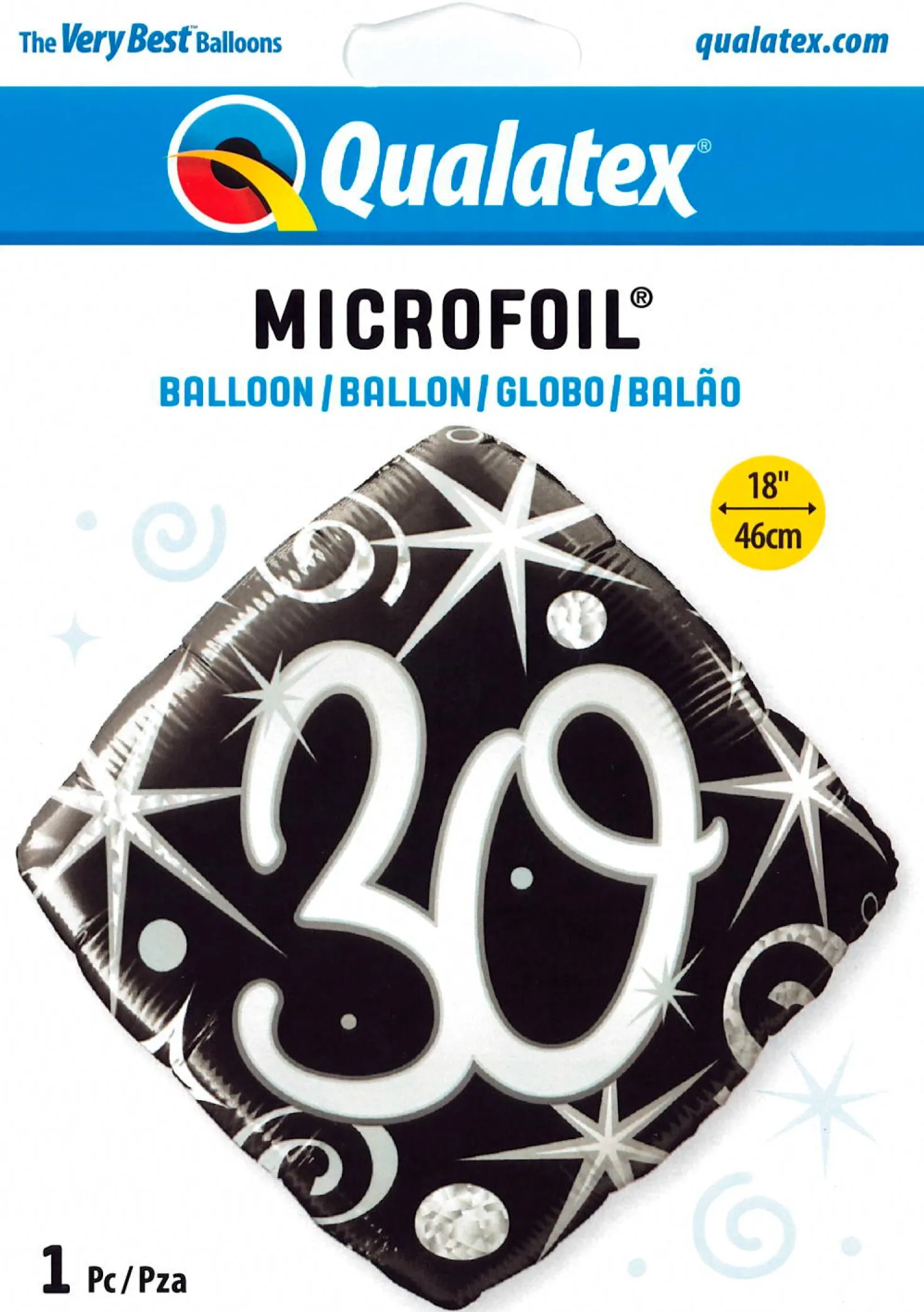 Elegantti numero "30" foliopallo