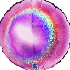 Fuksia hologrammi pyöreä foliopallo