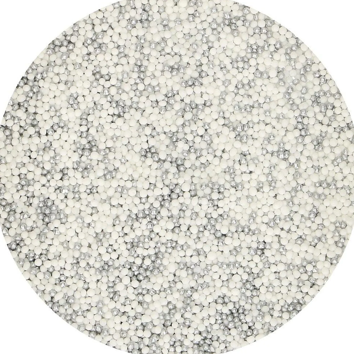 FunCakes nonparelli, hopea-valkoinen