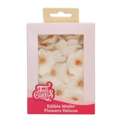 FunCakes syötävät vohvelikukat, Hortensia valkoinen 18 kpl