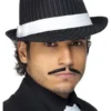Gangsterihattu, liituraita valkoisella silkkinauhalla