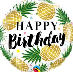 Happy Birthday ananas foliopallo