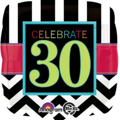 Happy Birthday celebrate 30 foliopallo