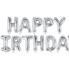 Happy Birthday ilmalla täytettävä foliopallosetti