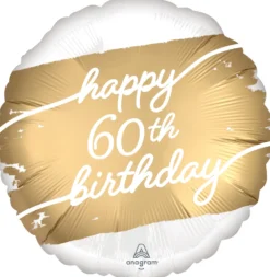Happy Birthday 60 kulta foliopallo