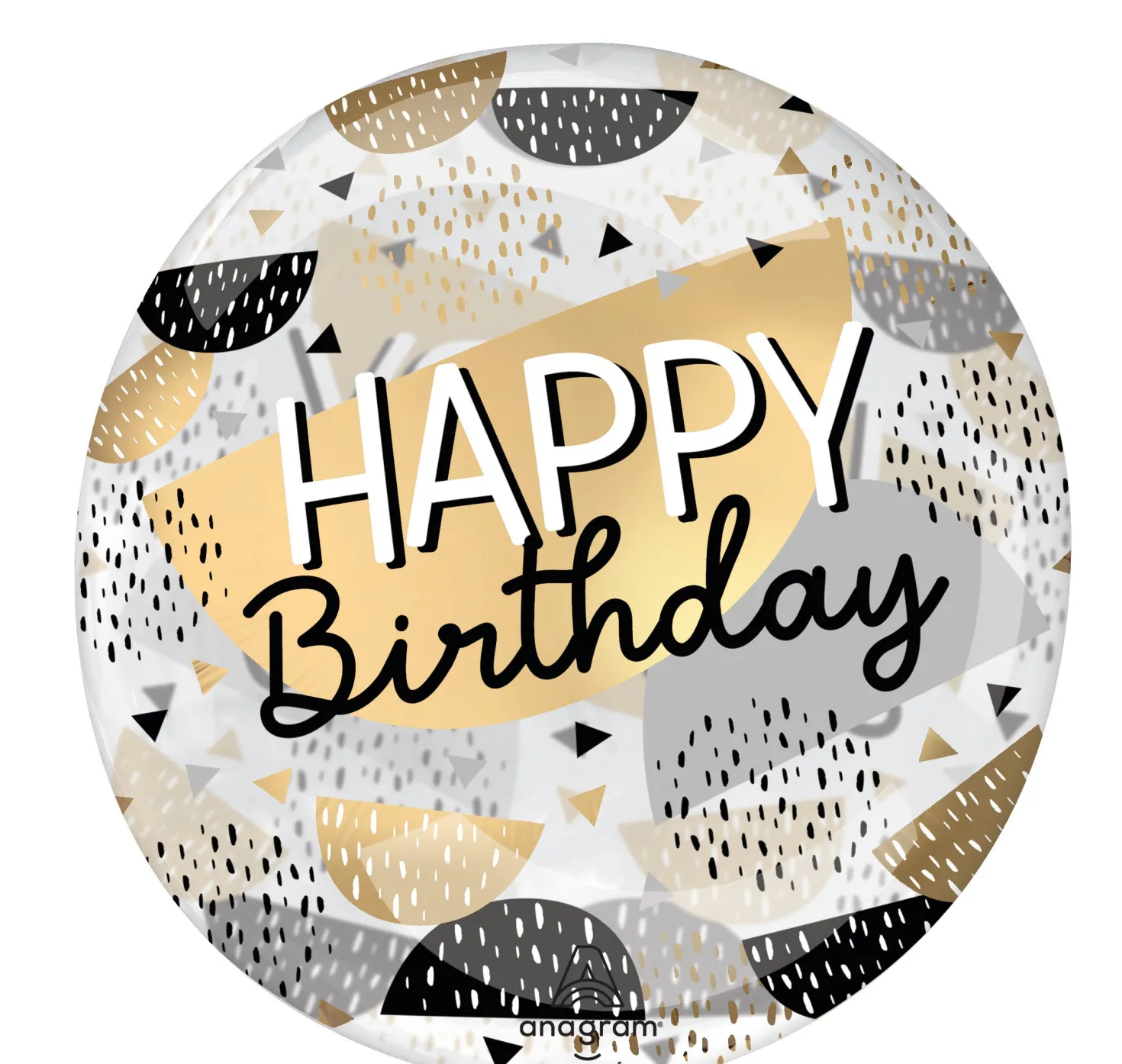 Happy Birthday läpikuultava kuplailmapallo