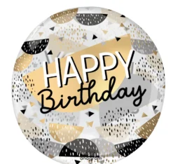 Happy Birthday läpikuultava kuplailmapallo