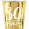 Happy Birthday 30 pahvimuki korkeakiiltokulta 6 kpl/pkt