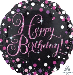 Happy Birthday pinkki foliopallo