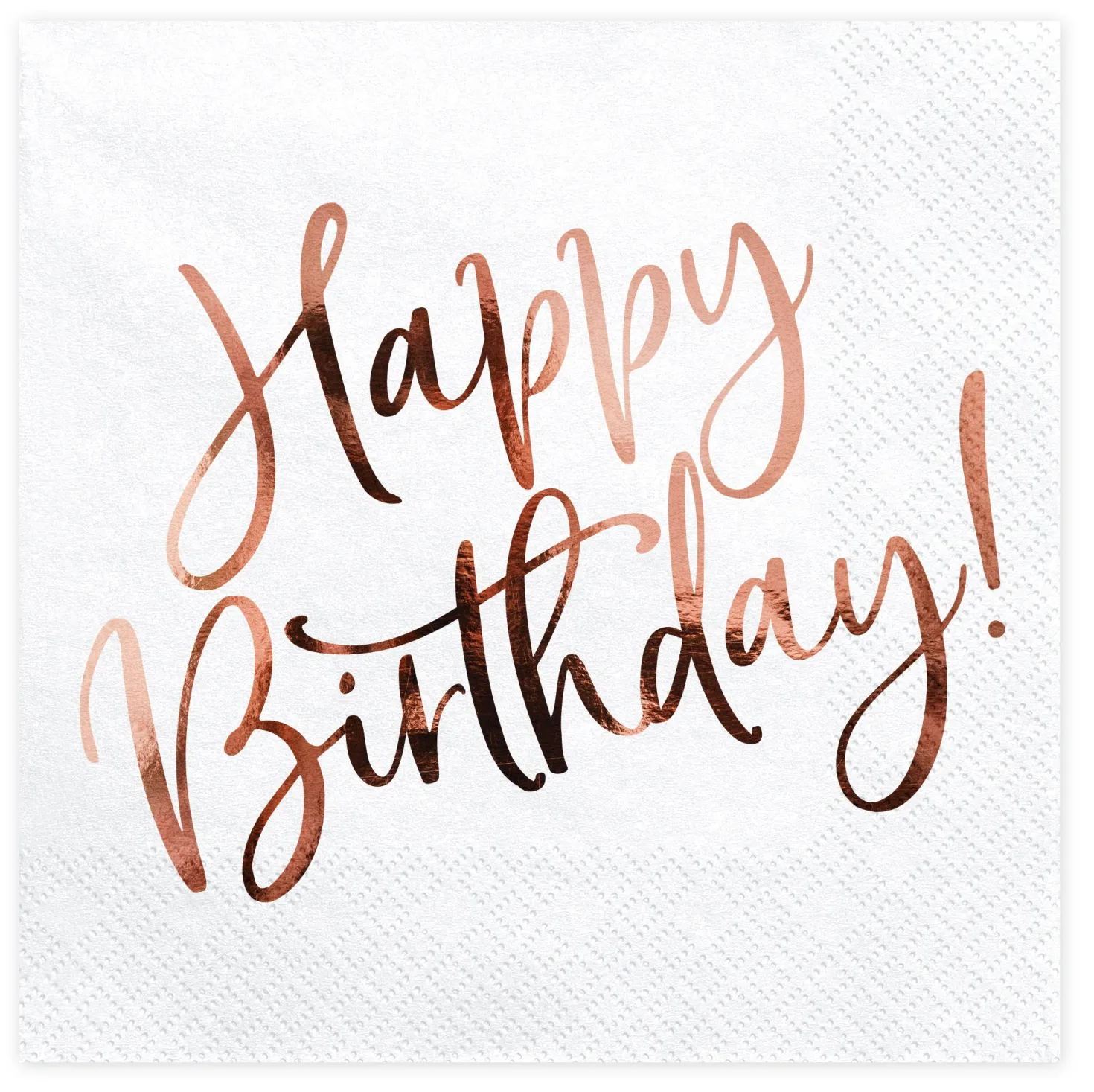 Happy Birthday ruusukulta suuri lautasliina 20 kpl/pkt