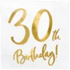Happy Birthday 30 valkoinen suuri lautasliina 20 kpl/pkt