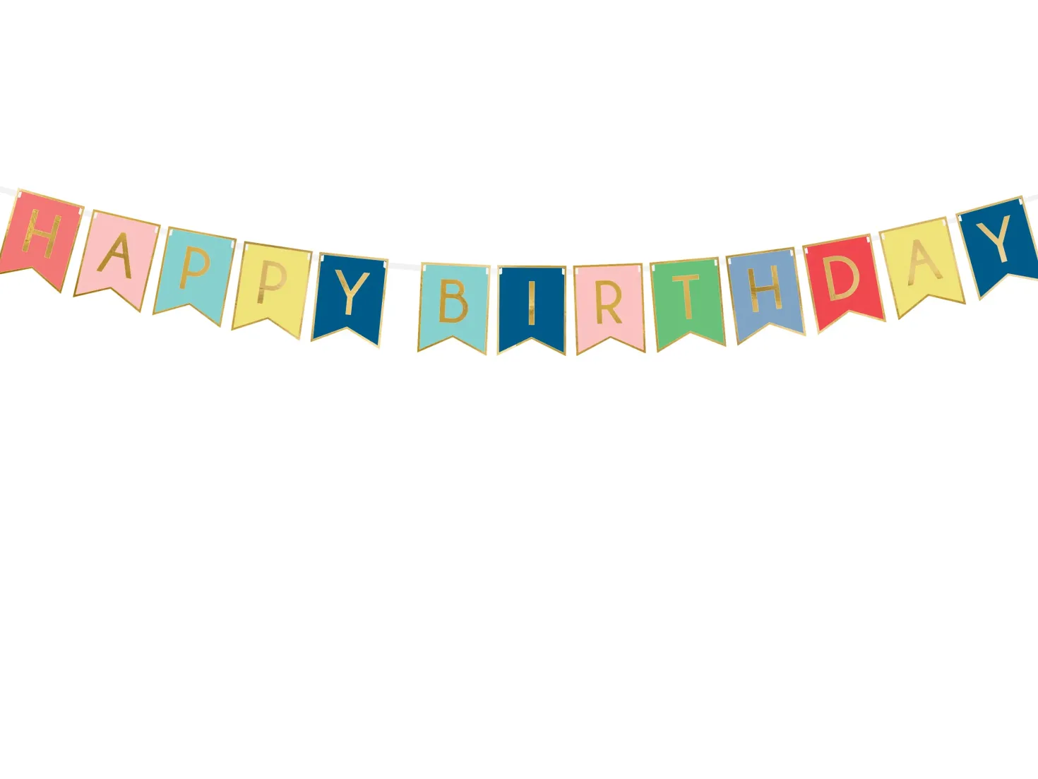 Happy Birthday viirinauha värikäs 15 x 175 cm