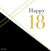 Happy 18 juhlava suuri lautasliina 16 kpl/pkt
