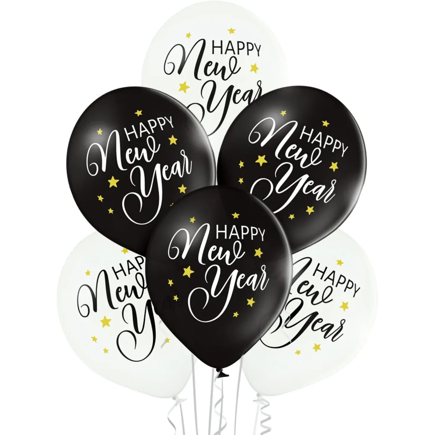 Happy New Year ilmapallo 30cm 6 kpl/pss