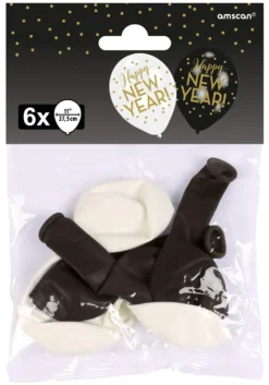 Happy new year ilmapallo 27,5, cm 6 kpl/pss