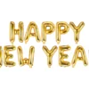 Happy New Year kullanväriset kirjaimet puhallettava foliopallo