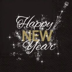 Happy New Year lautasliina 33 x 33 cm 20 kpl/pkt