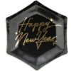 Happy New Year pahvilautanen 12,5 cm 6 kpl/pkt
