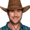 Hattu cowboy nahkajäljitelmä ruskea