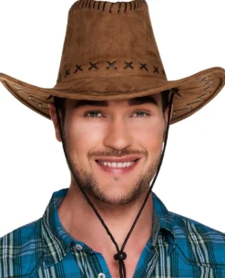Hattu cowboy nahkajäljitelmä ruskea