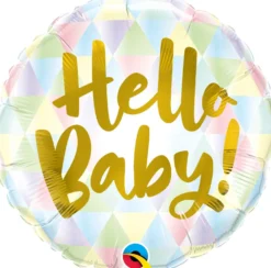 Hello Baby pastellivärit foliopallo