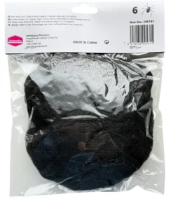 Hämähäkinseitti 100 g, musta ja 6 hämähäkkiä