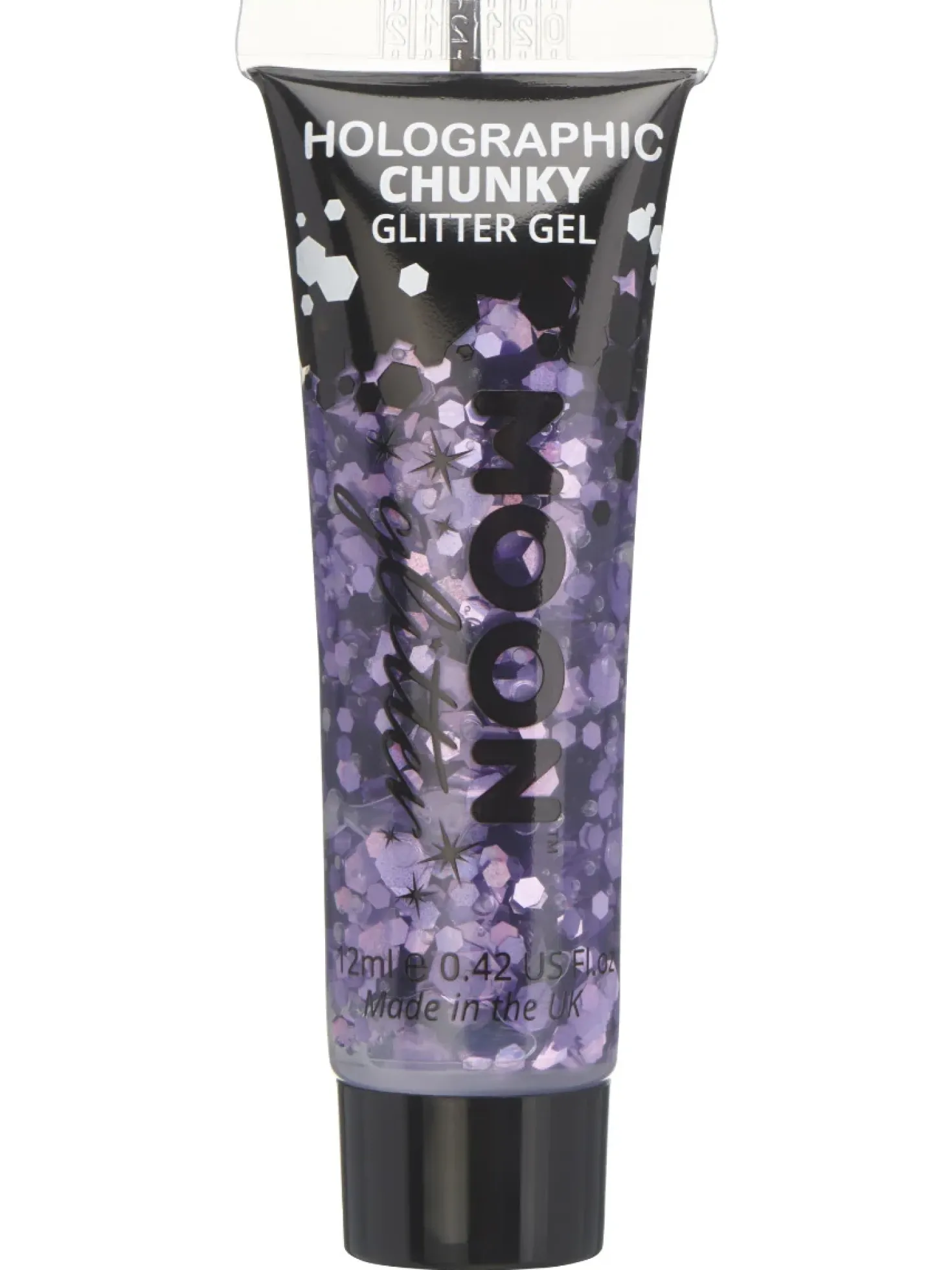 Holografinen glittergeeli suuri kimalle violetti 12 ml