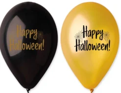 Ilmapallo Happy Halloween musta ja kulta 30 cm 5 kpl/pss