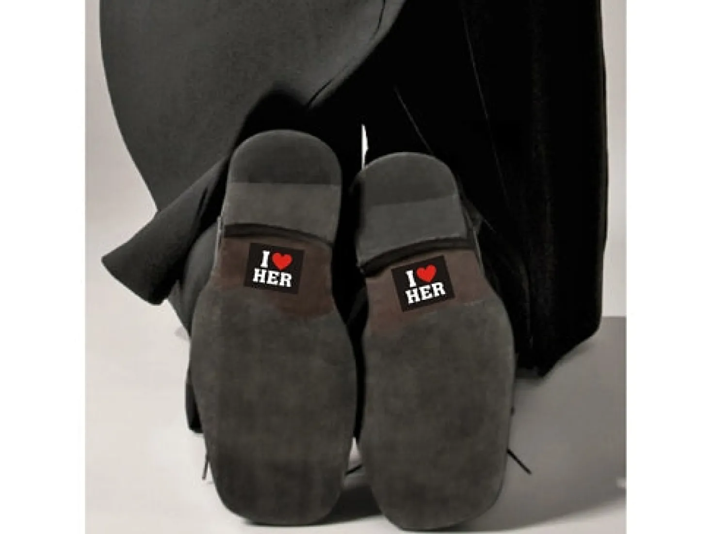 I love her -tarra kengänpohjaan