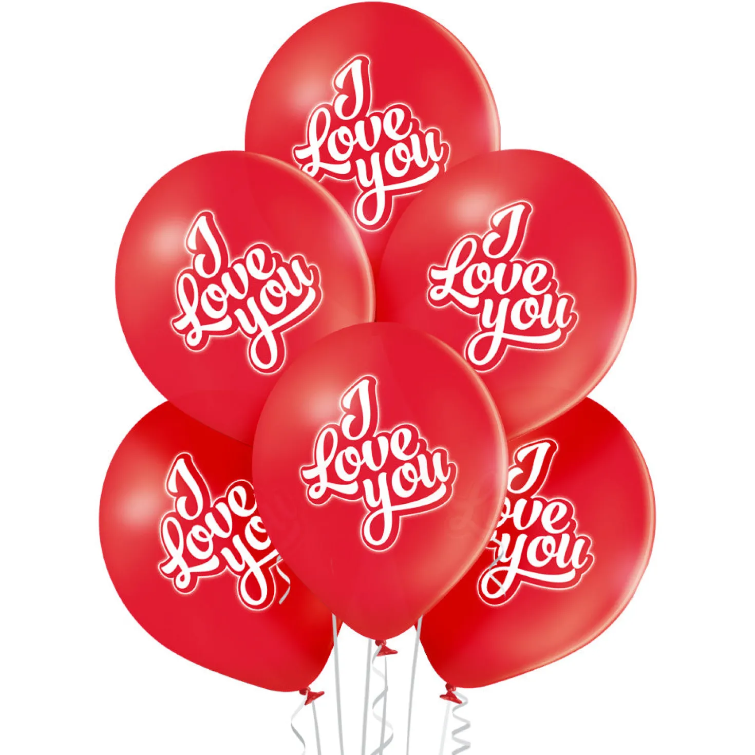 I love you ilmapallo 30 cm punainen 6 kpl/pkt