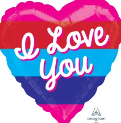 I love you raidallinen sydän muotofoliopallo