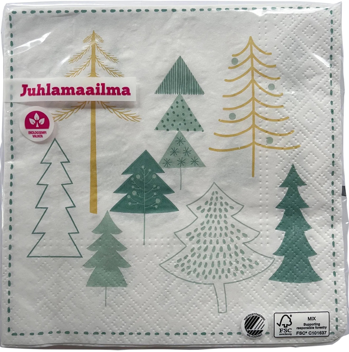 Joulukuuset lautasliina 33 x 33 cm 20 kpl/pkt