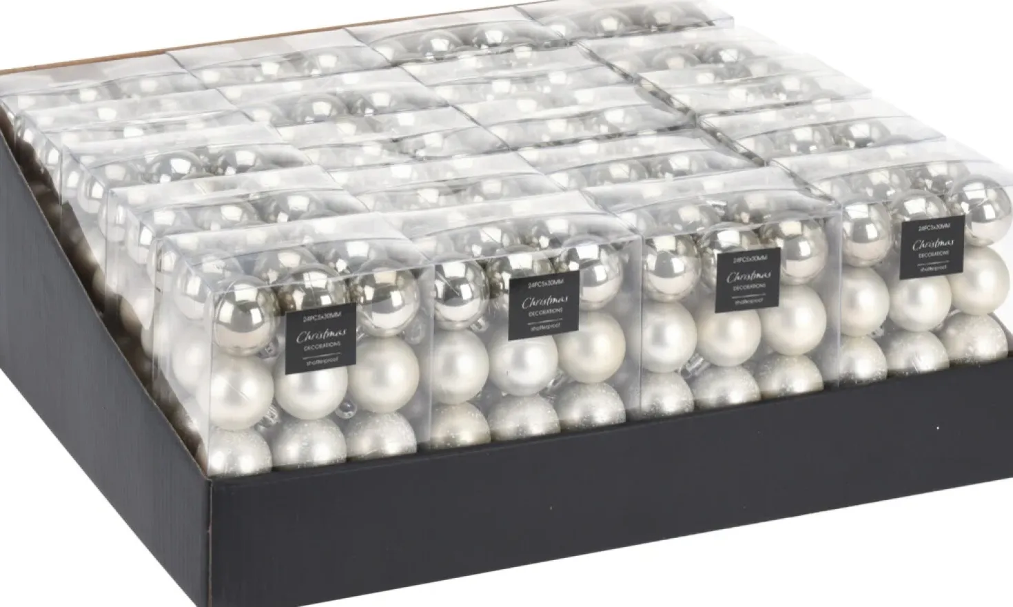 Joulupallo talvensävyt 30 mm 24 kpl/pkt