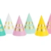 Juhlahattu Happy Birthday trendivärit 6 kpl/pkt