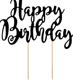 Kakunkoriste Happy Birthday musta