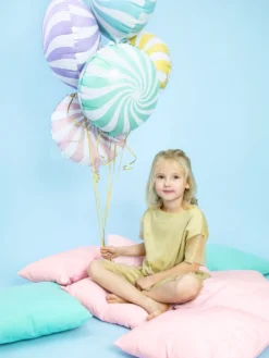 Karkkikierre vaaleansininen foliopallo