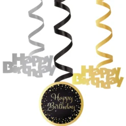 Kierrekoriste Happy Birthday, 6 kpl/pkt