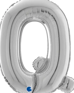 Kirjainfolio Q hopeanvärinen 75 cm