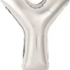 Kirjainfolio Y hopeanvärinen puhallettava 34 cm