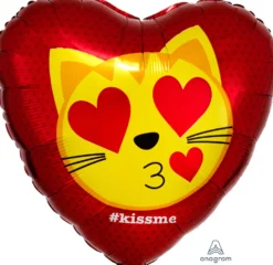Kiss me kissa-emoji foliopallo