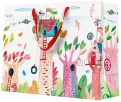 Lahjakassi lasten puumaja L 26 x 33 x 13 cm 1 kpl/pkt