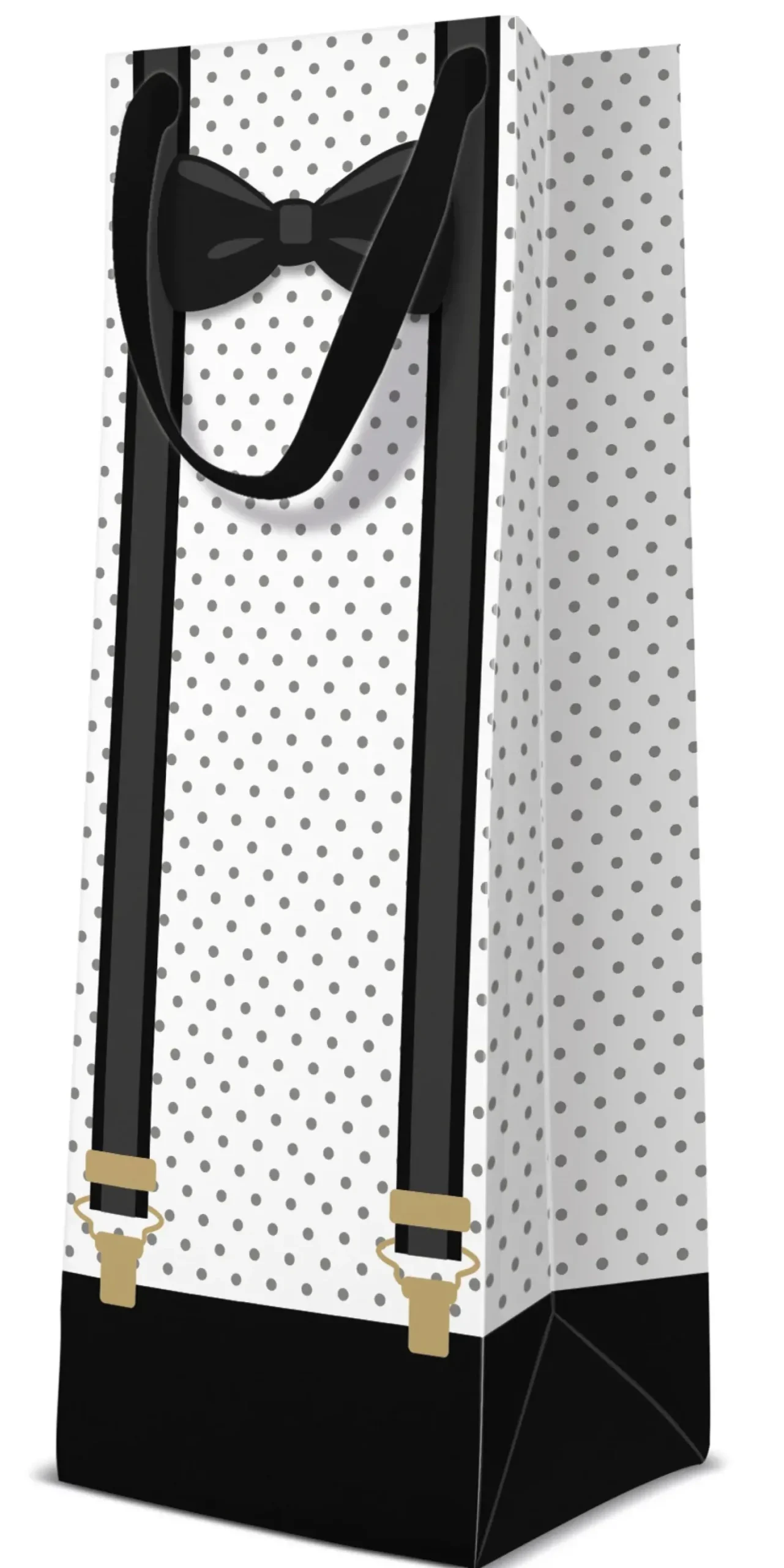 Lahjakassi pullolle henkselit 37 x 12 x 10 cm 1 kpl/pkt